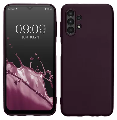 Produktbild von kwmobile Handyhülle für Samsung Galaxy A13 4G Hülle - Silikon Case metallisch schimmernd - Schutzhülle Cover - Metallic Brombeere