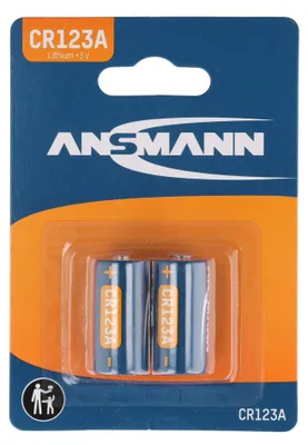 Obrázek produktu pro Baterie Ansmann Lithium CR123A, CR17335, 3 voltů, 2 kusy