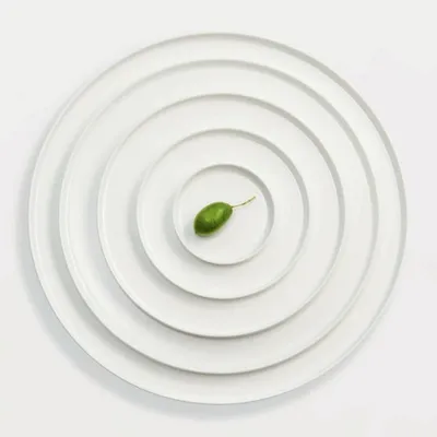 Immagine prodotto di Piatto da dessert in porcellana bianca - L 21 cm - Oco
