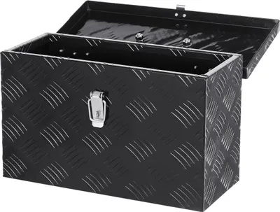 Produktbild von 16" x 7,5" x 10" Hochleistungs-Aluminium-Werkzeugkasten für Pickup-Ladefläche, schwarz