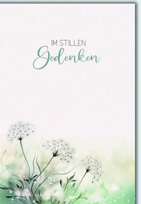 Produktbild von Trauer Im stillen Gedenken Pusteblumen Kondolenz Beileidskarte mit Umschlag
