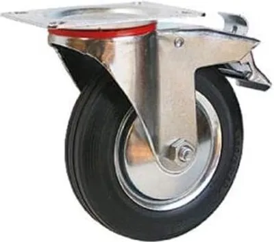 Produktbild von Transportrolle Lenkrolle Bockrolle Lenkrollen mit Bremse Ø 75 mm 4003