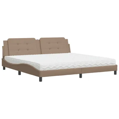 Produktbild von vidaXL Bett mit Matratze "Zadar" Cappuccino-Braun 200x200 cm Kunstleder