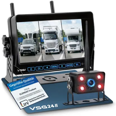 Produktbild von 7" FUNK-Set ELEMENT WIRED PRO HD | Wohnmobil & LKW bis 25 Meter RVS-24771