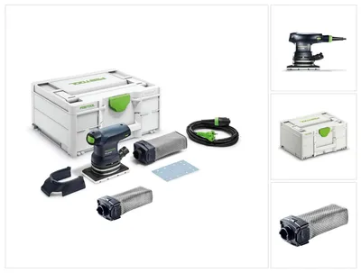 Image de Festool RTS 400 REQ-Plus Ponceuse vibrante 80 x 130 mm, 125 W + Coffret Systainer + Sac à poussière SB-Longlife pour RTS/DTS/ETS (201693) (576057)