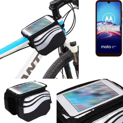 Produktbild von K-S-Trade Rahmentasche Fahrrad-Halterung kompatibel mit Motorola E6s Rahmenhalterung Fahrrad Handyhalterung Fahrradtasche Handy Smartphone Halterung