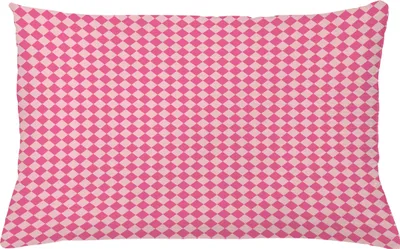 Produktbild von ABAKUHAUS geometrische Rhombus Kissenbezug, Süßes Muster von Rosa Monochrome Argyle Feminine Konzept Illustration, 65 x 40 cm, Rosa und Blush