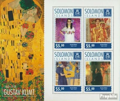 Produktbild von Briefmarken Salomoninseln 2014 Mi 2982-2985 Kleinbogen (kompl. Ausg.) postfrisch Gustav Klimt
