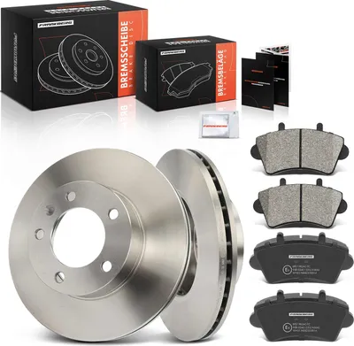 Produktbild von Frankberg 2x Bremsscheiben 4x Bremsbeläge Vorderachse für Nissan Interstar Opel Movano Combi Renault Master II
