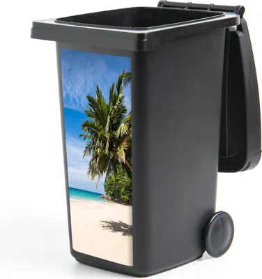 Produktbild von MuchoWow® Mülltonnenaufkleber Strand - Tropen - Meer 44x98 cm - Containeraufkleber - Aufkleber - Mülltonnen-Aufkleber