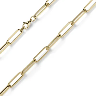 Produktbild von 6,5mm Paper Clip Kette Halskette Collier aus 585 Gold Gelbgold 50cm