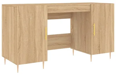 Produktbild von vidaXL Schreibtisch Sonoma-Eiche 140x50x75 cm Holzwerkstoff