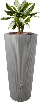 Immagine prodotto di GARANTIA LINUS 2in1 serbatoio per pioggia 220 litri grigio zinco incl. ciotola per piante