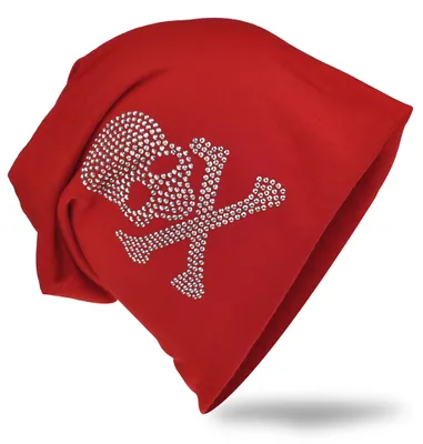 Produktbild von Beanie Muetze Pirat Rot