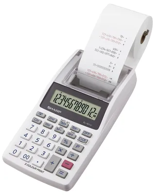 Immagine prodotto di SHARP SH-EL1611V Calcolatrice da tavolo EL-1611V - 12 cifre, stampa, 96 x 40 x 191 mm, bianca