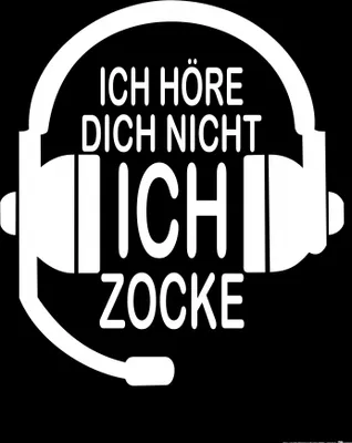 Produktbild von Gaming Kunstdruck Bild - Ich Höre Dich Nicht, Ich Zocke (80 x 60 cm)