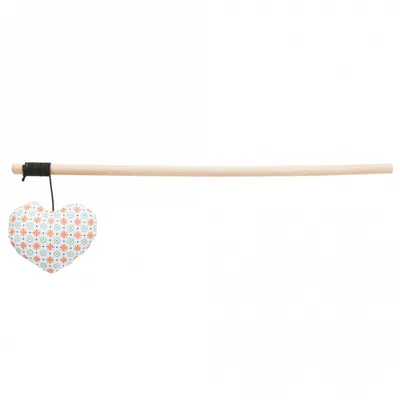 Produktbild von TRIXIE Spielangel Herz, Holz / Stoff, Katzenminze, 35 cm