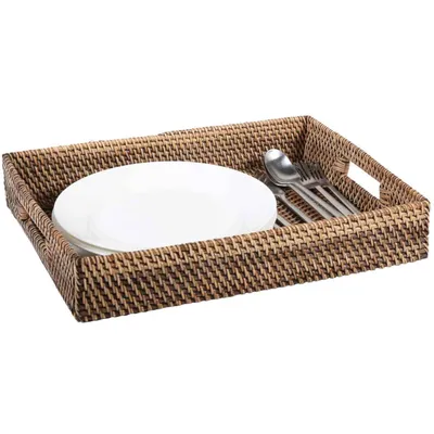 Produktbild von Rattan Tablett Lisa rechteckig, Größe:XL