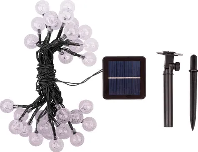Zdjęcie produktu dla Näve Leuchten Solar/light chain "BECUL" incl. remote control Solar/light chain "BECUL" incl. remote control Solar/light chain "BECUL" incl. remote control - 935 cm długości, w nowoczesnym stylu, wykonany z tworzywa sztucznego, czarny, 50 LED - do użytku na zewnątrz - funkcja timera - pilot zdalnego sterowania