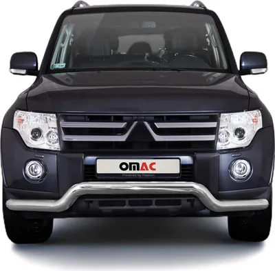 Zdjęcie produktu dla Osłona przedniego zderzaka do Mitsubishi Pajero 2007-2014 ABE srebrna