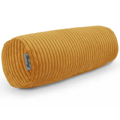 Produktbild von Herlag Kissenrolle ELLA 65x20 cm – vielseitige Nackenrolle, Seitenschläferkissen & Dekokissen, Senfgelb