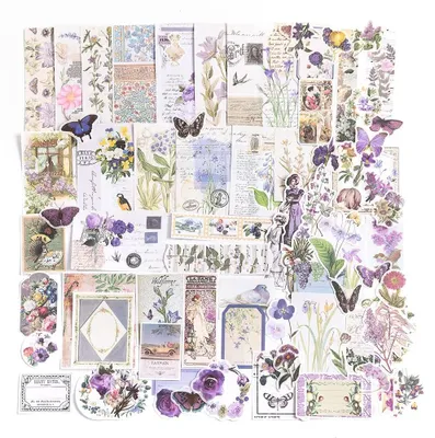 Produktbild von Vintage-Sticker-Set für Scrapbooking, ideal für kreative Projekte