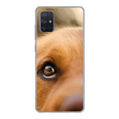 Produktbild von MuchoWow® Handyhülle Schutzhülle Hülle für Samsung Galaxy A71 Das Glitzern im Auge des Golden Retrievers Silikon Softcase Handy Hülle - Kartenbesitzer