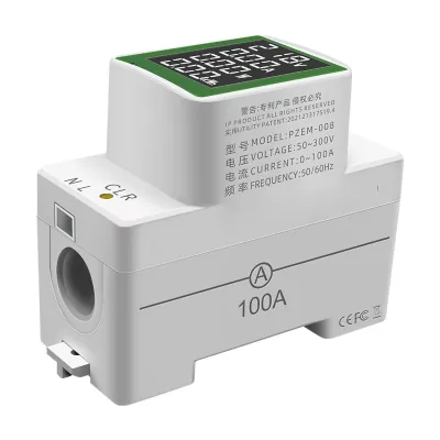 Produktbild von Jadeshay PZEM-008 Elektrisches Energiemessgerät AC50-300V/100A Amperemeter Digitalanzeige Spannungsprüfer Wattmeter