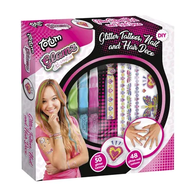 Immagine prodotto di Totum - Set di tatuaggi, capelli e unghie Glamz