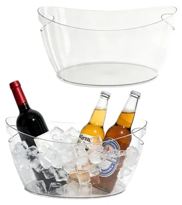 2er-Set Iseimer 3,5 L klar Kunststoff für Feste