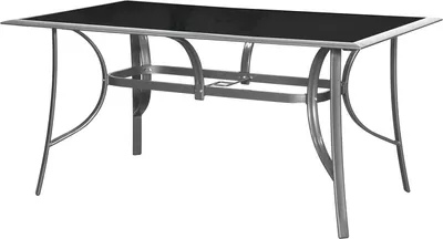 Produktbild von Gartentisch Balkontisch Esstisch 150 - 90 cm Silber/Schwarz Jamaica ib style®