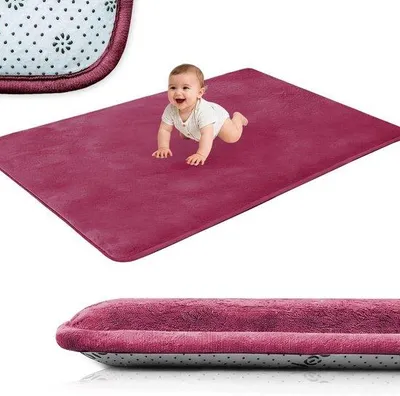 Produktbild von Babymatte - Kruipmat - Deko für Babyzimmer - Extra dick 3 cm - 190 x 190 cm - Weinrot