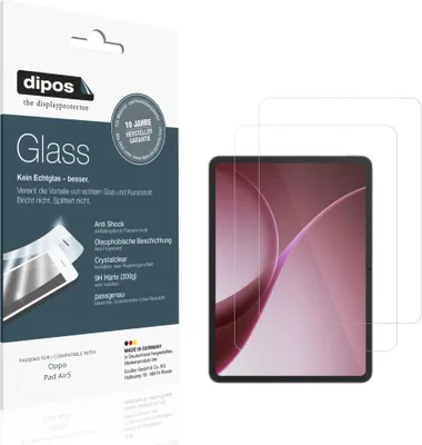 Produktbild von 2x Schutzfolie für Oppo Pad Air5 - Anti-Shock 9H Folie dipos Glass Kunststoffglas
