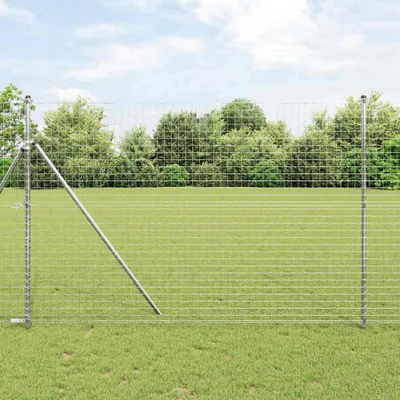 Produktbild von Zaunpfosten 2 pcs Silber 200 cm Galvanisierter Stahl