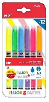 Immagine prodotto di Pennarello fluorescente/pastello 1,0/3,0 mm 12 pezzi