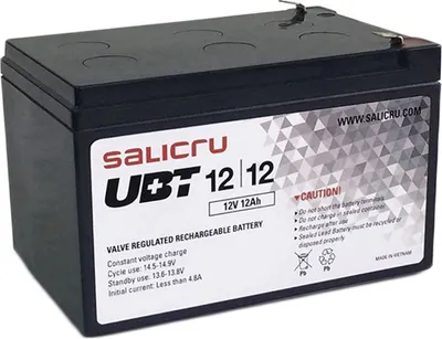 Obrázek produktu pro Salicru 013BS000003, Olověná (VRLA), 12 V, 12 Ah, 1 kusů, 5 rok/roky, Černá