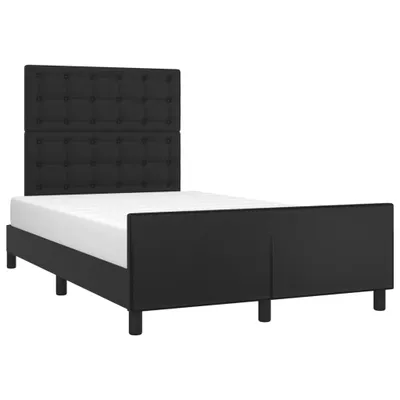 Produktbild von Bettgestell ohne Matratze Schwarz 120x190 cm Kunstleder