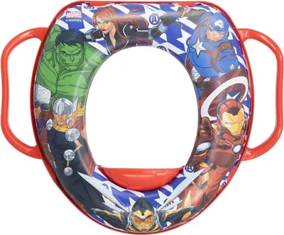 Zdjęcie produktu dla Deska sedesowa dla dzieci STOR Marvel Avenger, wykonana z tworzywa sztucznego, wyściełana i wielokrotnego użytku, z dwoma bocznymi uchwytami