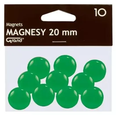 Zdjęcie produktu dla Magnes 20mm zielony 10szt GRAND