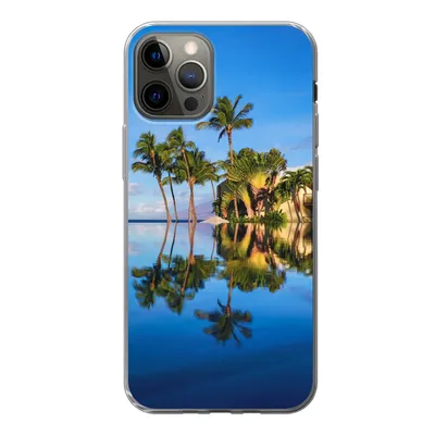 Produktbild von MuchoWow® Handyhülle Schutzhülle Hülle für iPhone 13 Pro Am Wailea Beach in Hawaii spiegeln sich die Palmen im Wasser Silikon Softcase Handy Hülle - Handy-Tasche