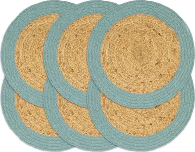 Produktbild von Möbel Tischsets 6 Stk. Natur und Grün 38 cm Jute und Baumwolle - Tischsets 133865