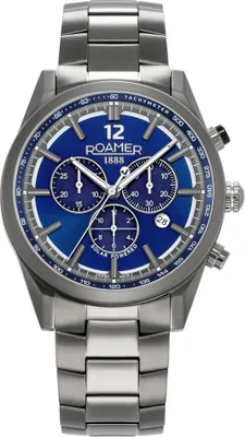 Produktbild von Herrenuhr ROAMER 973981 44 45 20 in blauer Sportausführung aus Titan.
