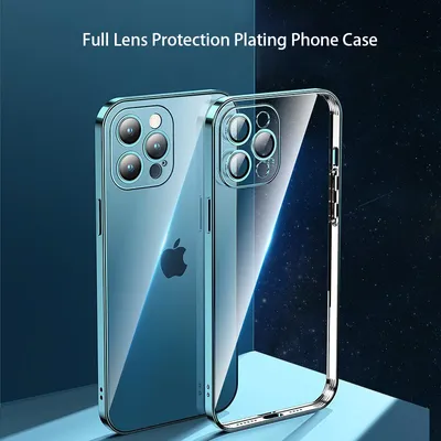 Produktbild von Hülle für Apple iPhone 12 Pro - Soft Plating Kameraschutz Case - Hellblau