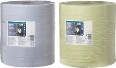 Produktbild von TORK Industrie-Putzrolle 3-lagig blau 340 m
