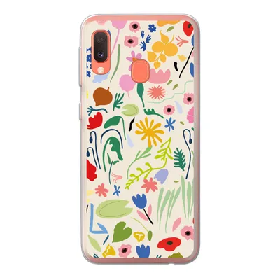 Produktbild von MuchoWow® Handyhülle Schutzhülle Hülle für Samsung Galaxy A20e Blumen - Muster - Pflanzen Silikon Softcase Handy Hülle - Abdeckung