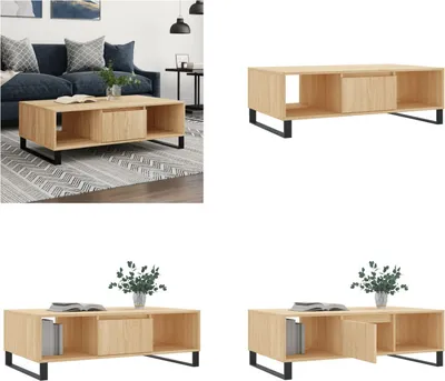 Produktbild von vidaXL Couchtisch Sonoma Eiche 104x60x35 cm Holzwerkstoff - Couchtisch - Couchtische - Couchtisch Niedrig - Tisch