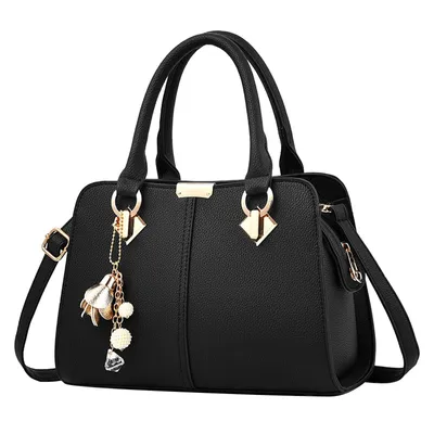 Produktbild von MODFU Handtasche Damen, Schultertasche, Tragetasche, Groß Damen Handtasche, ​Damen Shopper, Trendiges & modisches Design, Geschenk für Damen, Schwarz
