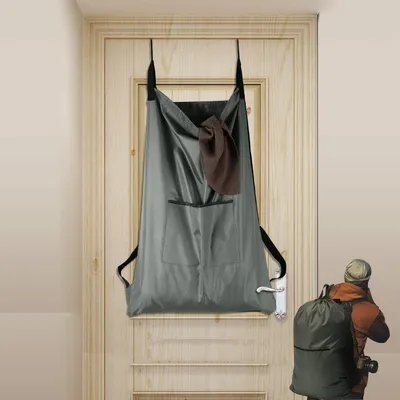 Immagine prodotto di Sacchetto portabiancheria da campeggio - pratico per la biancheria sporca - 1 pezzo - grigio - 76,5 x 51 cm