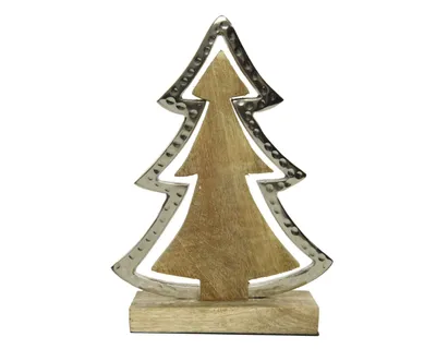 Produktbild von Dekoaufsteller Weihnachtsbaum Holz natur H 37 cm