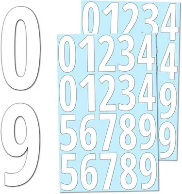 Produktbild von Famanu Nummerstickers 200 Stück - Selbstklebende, wasserfeste Ziffern